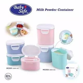 Baby Safe Milk Powder Container Kontainer Wadah Tempat Susu 800ml - 400ML