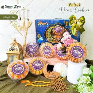 GERAIFATIN!! PAKET INTAN SARI KUE PAKET DEN'S COOKIES BIRU KUE / BAROKAH LEBARAN ISI 6 TOPLES KUE KERING