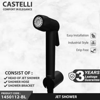 Jet Shower Castelli Shower Jet Bidet Kloset Black Series - 1450112-BL