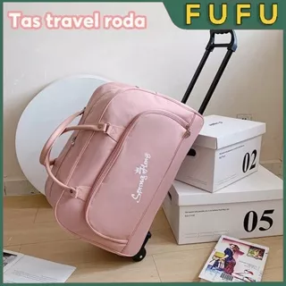 FUFU Tas travel trolley/Tas penyimpanan kapasitas besar/Tas perjalanan/tas travelling/Koper/tas jinjing travel pakai roda/Tas Travel/travel bag/tas troli/tas travel roda lipat