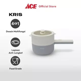 Ace Kris 1.6 ltr Panci Elektrik Serbaguna - Putih Multifunction Electric Pan Kuali Pot Listrik Peralatan Masak Perlengkapan Dapur