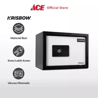 Ace Krisbow Brankas Besi 17Ck 1/3 mm - Hitam / Putih Brangkas Safety Box Tempat Barang Berharga Berangkas