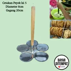 Cetakan peyek kacang anti lengket isi 5 / Cetakan peyek