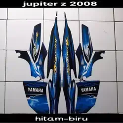 Stiker Striping Lis Les Bodi Motor Yamaha Jupiter Z 2008 CW Hitam Biru