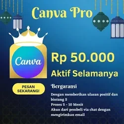 Canva Premium / Canva Pro / Software Original / Lifetime / Email Pribadi / Tim invite / Proses 5-10 menit