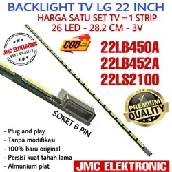 BACKLIGHT TV LED LG 22 INC 22LB452A 22LB450A 22LB452 22LB450 22LS2100 22LB 22LS LAMPU BL 22 INC INCH 22IN