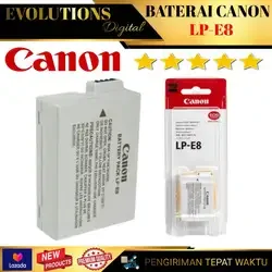 Baterai Battery Canon LP-E8 for Eos 700D 550D 650D 600D Kiss X7i Kiss X4 Kiss X5 Rebel T5i Batre LP E8