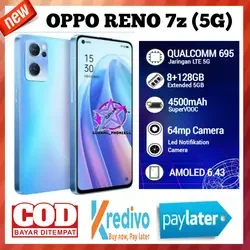 Oppo  Reno 7z 8/128 GB  [64MP AI Quad Camera, 50W Fast Charge, Oppo Reno Glow]