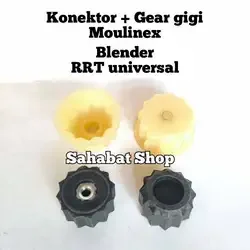 KONEKTOR + GIGI GEAR KARET 1SET BLENDER MOULINEX RRT / UNIVERSAL SEMUA MERK