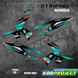 ( COD ) REVO ABS STICKER STRIPING MOTOR HONDA REVO ABS KBR.08 STRIPING VARIASI RACING PETRONAS