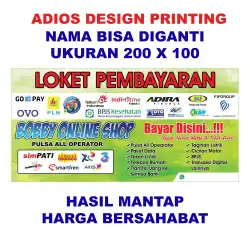 Cetak Spanduk Pulsa & Loket Pembayaran ( 200x100 cm)