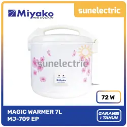 Miyako MJ 709 EP Magic Jar Rice Warmer 7 Liter MJ-709 EP / MJ709 EP (72 Watt) - Putih