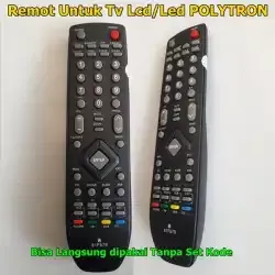 Remot untuk Tv led-lcd POLYTRON / Remote dapat langsung mengontrol Tv led-lcd Polytron tanpa set kode