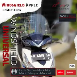 Windshield Motor Universal Apple ukuran 30cm x 40cm Visor Tameng Angin   Windshield Beat Vario Mio Scoopy Aerox