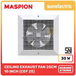 Maspion MSP CEF 25 Ceiling Exhaust Fan / Kipas Exhaust Plafon Hexos 10 Inch / 25cm CEF-25 / CEF25