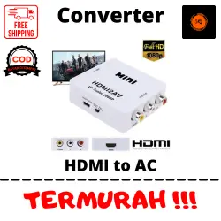 TERMURAH! Mini Converter HDMI / Converter PS3, PS4 Ke TV Tabung / Kabel Penghubung Dongle HDMI Ke TV Tabung / Konverter Audio Video To HDMI