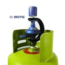 DESTEC COM-201S Regulator Gas Dilengkapi Pengaman Ganda + Non Meter Cocok Utk LPG 3/12 KG - BIRU