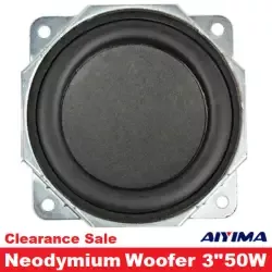 Neodymium Magnet HIFI Mid-Woofer Speaker 3in High Power 50W Low Bass