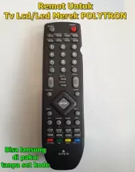 Remot berkualitas untuk Tv led-lcd POLYTRON  tanpa set kode