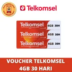 Voucher Kuota Internet Telkomsel As Simpati 4GB 30 Hari Jabodetabek - Banten – Jawa Barat 1 Pcs