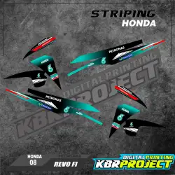 ( COD ) REVO FI STICKER STRIPING MOTOR HONDA REVO FI IP.08 STRIPING VARIASI RACING PETRONAS