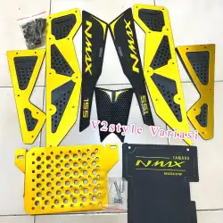 PAKET YAMAHA NMAX LAMA BORDERS KARET + PLAT ALUMINIUM FULL CNC TANKPAD KARPET SAMPING TANGKI BENSIN NMAX OLD COVER RADIATOR TUTUP RADIATOR OLD NMAX 2015 2016 2017 2018 2019 MUDFLAP KARBON NMAX 155 LAMA PENAHAN LUMPUR PELINDUNG MESIN DINAMO KOLONG SPAKBOR