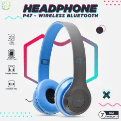 SS - HOT SALE Headset Bluetooth X-One P47 4.1+EDR Headphone Wireless Extra Bass stereo high quality Earphone Gaming Gaming Buat HP Handphone full bass Hengset hanset  Blutooth Bando Tanpa Kabel aerphone DJ Mic mike mik Speake Termurah Terbaik