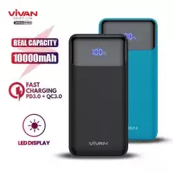 POWER BANK VIVAN 10000 mAh VPB-X10 LED Display 20W Dual Input & 3 Output - POWERBANK VIVAN X10 10.000 mAh ORIGINAL ( GARANSI RESMI )