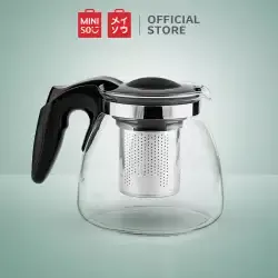 Miniso Official Teko Kaca 900ml Tahan Panas Kaca Pot Teh Dengan Saringan Teapot Infuser Ketel Teh Aman Tea Pot