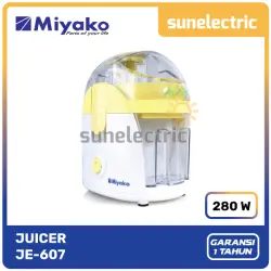 Miyako JE-607 Juicer Juice Extractor 280 Watt Kapasitas 0.6 Liter JE 607 / JE607 - Putih