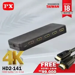 4K HDMI Splitter 1 Input 4 Output Ultra HD 3D Video Proyektor PX HD2-141