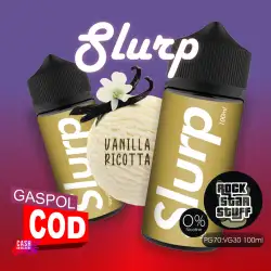 VANILLA RICOTTA - SLURP! 100ml | original cod freebase liquid100ml liquid60ml liquid30ml likuid100ml liquide100ml liquide liquid likuid likuit premium rta ohm coil ori wangi enak rasa vanila manis keju itali vapee nikotin free murah promo rssatt rssliquid