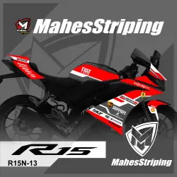 Variasi Stiker Striping List Semi full Yamaha R15 V3 R 15 NEW Grafis KASPERSKY FERARRI MOTO GP MS-013