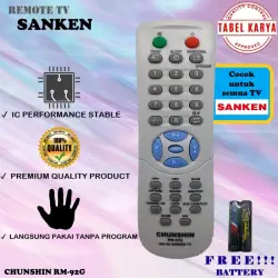 REMOTE REMOT TV TABUNG SANKEN MULTI UNIVERSAL LANGSUNG PAKAI