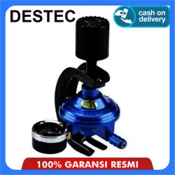 DESTEC COM-201S Regulator Gas Dengan Pengaman Ganda + Non Meter Cocok Utk LPG 3/12 KG - BIRU - TERLARIS