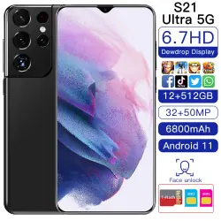 ORI 5G S21 Ultra [HP COD] Asli X60 Pro 6.7 Inci (512GB ROM + 12GB RAM) Pintar Android murah 10.0, 1440 * 3200 ID Tampilan Penuh handphone murah baru Kartu SIM Ganda 5600Mah 48MP + 24MP HD Kamera (Gratis Earphone, Casing Ponsel)