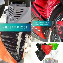 V Grill VGRILL Ninja 250 FI 2013 2014 2015 2016 2017 PLASTIK ABS MHR COVER ENGINE MESIN