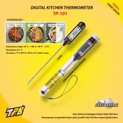 Thermometer Masak Digital Dapur Oven Microwave 15cm Alat ukur Suhu Minyak Air Termometer Makanan Minuman Kopi Susu Anak Thermometer Tusuk