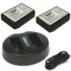 Wasabi Power Battery (2-Pack) and Dual USB Charger for Canon LP-E10
