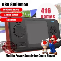 Konsol Game Portabel Genggam 8000mAh Power Bank Mario Konsol Game Retro Within 416 Bank Daya Pemain Game Klasik