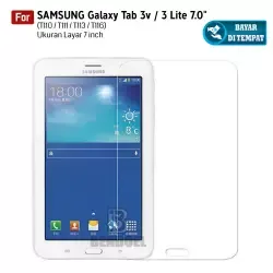 Kong Tempered Glass Tablet Samsung Galaxy Tab 3v /3 Lite 7.0" (2014) T110 T111 T113 T116 | Anti Gores Premium 9H Curved Edge Screen Protector