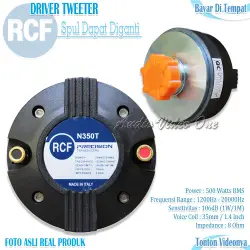 Tweeter RCF N350T Driver Twiter Komponen Speaker Voice Coil 1.4 Inch Power 500 Watts RMS