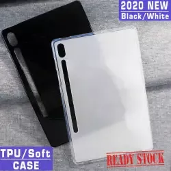 Ready Stok - Softcase Samsung Galaxy Tab S7 S7 Plus 11 inch 12.4 inci 2020 SM T870 T875 T970 T976B Soft Case Casing Cover Silikon Silicone Transparan Bening Clear Lentur Aksesoris Pelindung Tablet Kesing Sarung Backcover Jelly Ultra Thin Ultrathin TPU