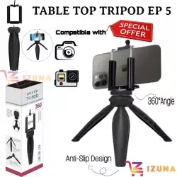 [IZUNA] Tripod Mini EP5 Plus Holder U / Tripod Kamera / Holder HP Tripod Kamera / Table Top Tripod EP5
