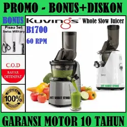 Kuvings Whole Slow Juicer B1700 - Slow Juicer Kuving B 1700 Dark Silver - Putih - Garansi Resmi