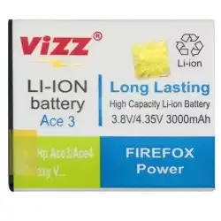 Vizz Baterai Batt Batre Battery Double Power Vizz Samsung V G313, V+ , Ace 3 S7270 S7272 dan Ace 4, J1 Mini Prime / V2 J1068 - 3000 Mah