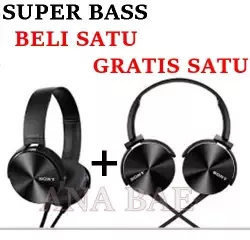 BELI SATU GRATIS SATU Headset Hansfree Earphones Bando Sony MDR -XB450AP / Earphone Sony Extra Bass Nyaman Dipakai