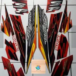 Sticker Striping Lis Les Bodi Motor Suzuki Shogun SP 2007 Merah Hitam