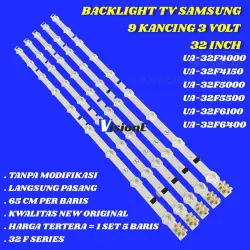 Backlight TV Samsung UA32F4000 UA32F5000 UA32F5500 UA 32F4150 UA32F4105AR LAMPU LED TV SAMSUNG 9K