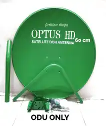 Parabola Mini Optus Hijau 60 cm Only - Parabola Mini 60 cm Optus Tanpa kabel Lnb Receiver - Antena Parabola Mini 60 cm Optus Hijau - Odu Only Parabola Mini 60 cm Optus Hijau